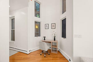Dedicated desk area for work or study