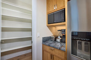 Coffee bar nook and walk in pantry