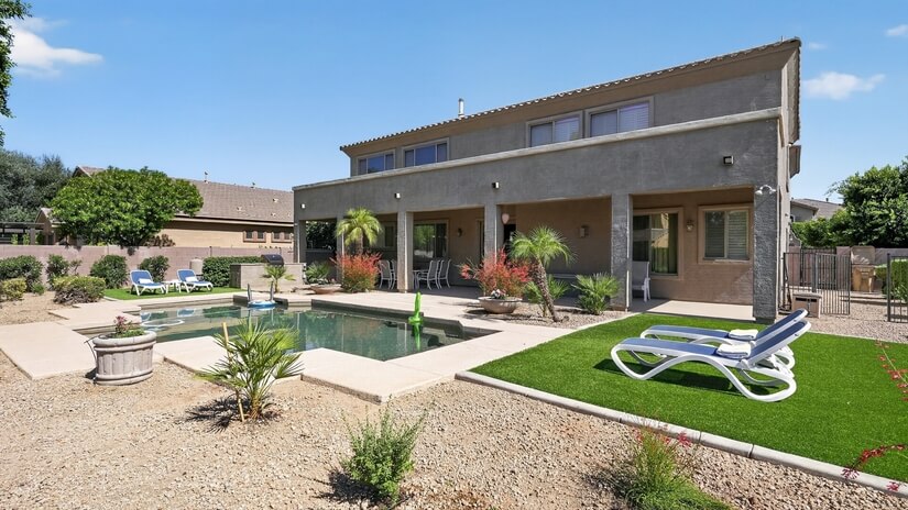 Spacious backyard for outdoor enjoyment.