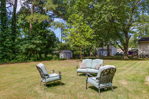 Fenced in private backyard