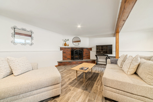 Family Room with Fireplace and Seating Area