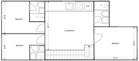 3 Bedroom 3 Bath Laundry Parking Main St