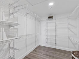 Large master walk in closet