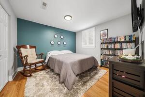 5th legal bedroom in the basement w/ full bed