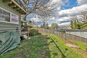 Fenced dog area