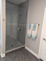 Modern walk-in shower