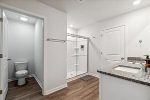 Attached master bathroom