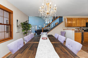 Bright dining space beside the kitchen