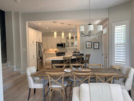 View from living room into the kitchen.