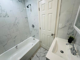 bathroom with standing shower