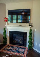 Living Room's Samsung Smart TV & Fireplace