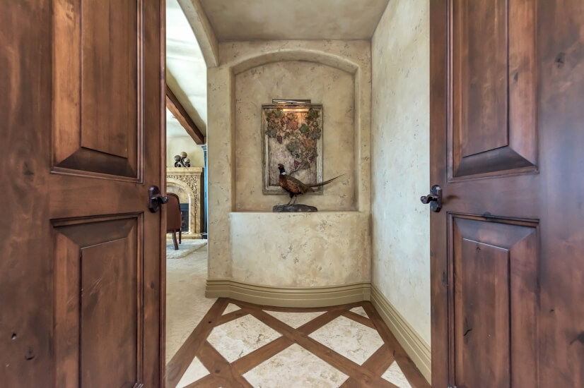 Master bedroom enter through private French doors