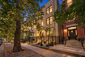 Building exterior at dusk