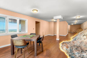 alpine rock room with game table--Mahjongg?