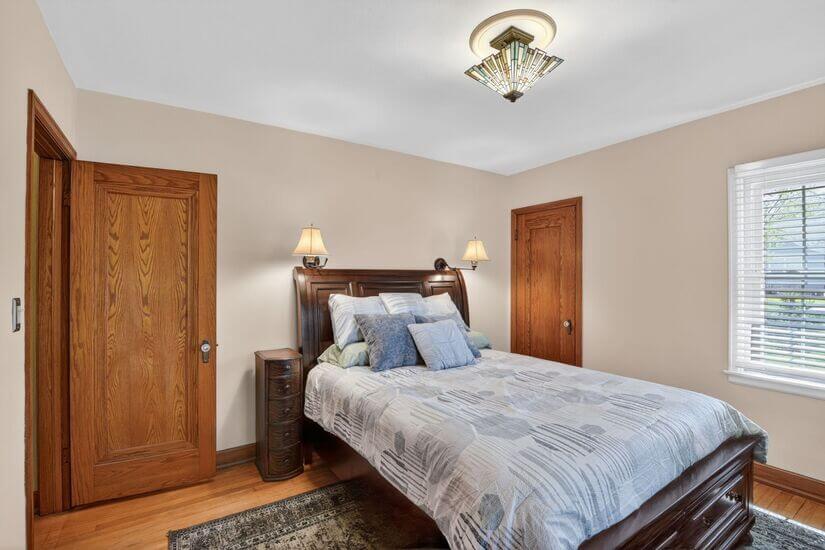 Front bedroom has two closets.