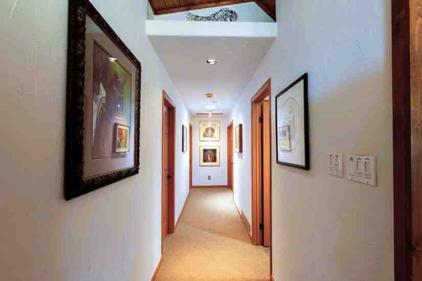 Art placed throughout for a quiet touch