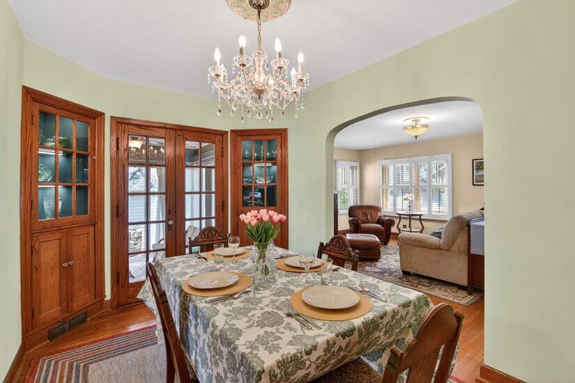 Original woodwork throughout the house.