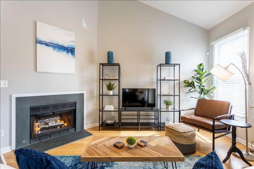 Family room features remote light/ fan and re