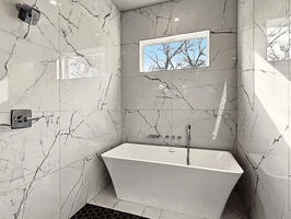 Executive rental primary bath and soaking tub