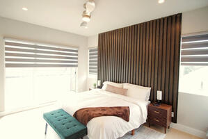 King bedroom in furnished Dallas rental