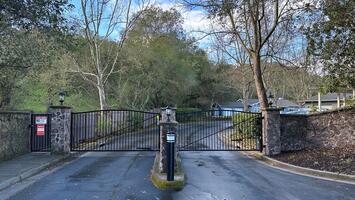 Gate leading up to our street. Very safe.