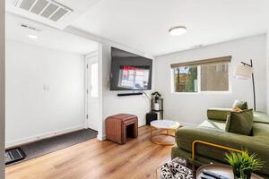 Living room seating with natural light
