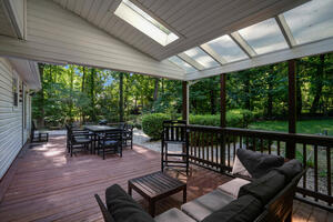View from covered porch