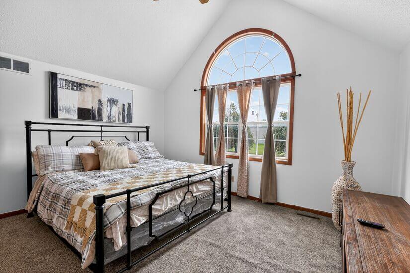 Main bedroom on 2nd floor king size bed
