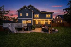 A backyard for entertaining or relaxing