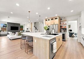Kitchen open to family room