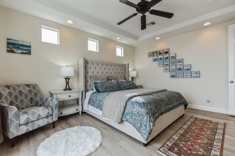 Master Bedroom w/ California King Bed, Tall Ceiling