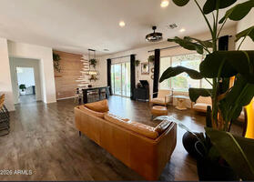 Kitchen + living flow