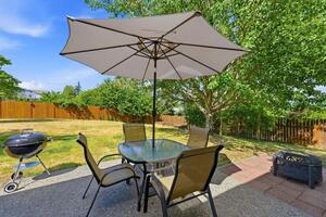 Patio with grill and firepit