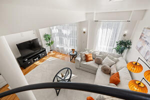 Living room viewed from the upper landing