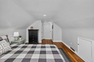 Upper bedroom has extra cooling unit for the warmer days
