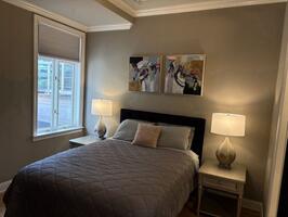 Queen size bed in Master Bedroom