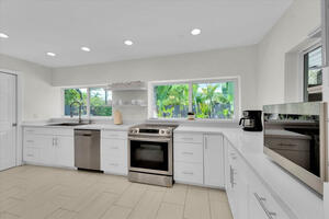 Fully equipped modern kitchen with quartz