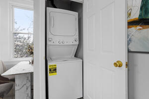 In-unit laundry center for extended stays