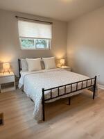 Full size bed with closet