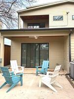 Private patio at furnished Dallas rental