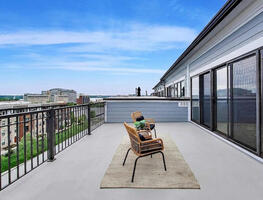 Patio with City and River view