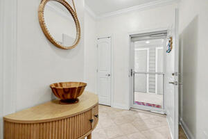 Foyer with coat closet