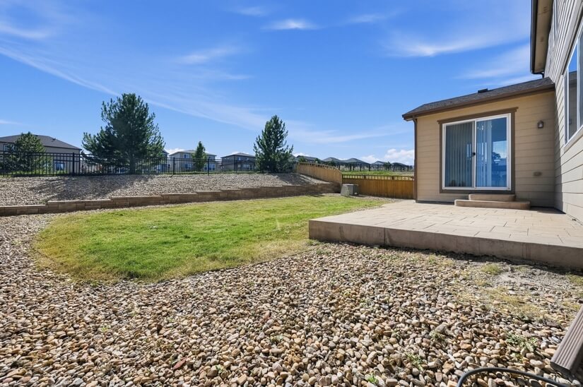 Fully fenced in back yard