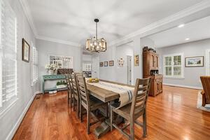 Dining room connects effortlessly to kitchen