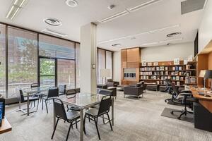 On-site library for work or relaxation