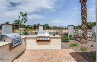Outdoor grill + dining area