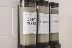 Complimentary shampoo, conditioner, bodywash