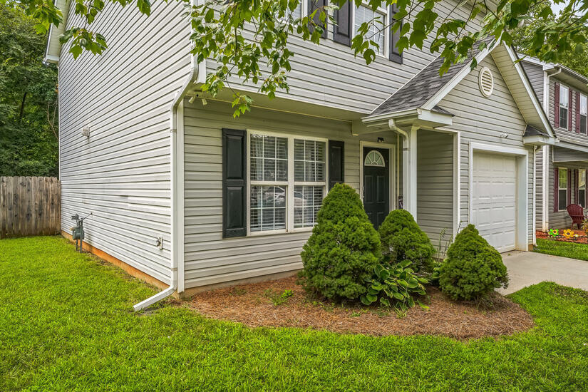 Side view of the home