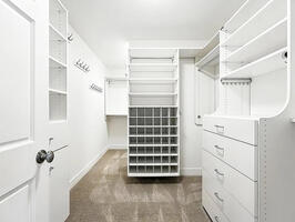 Master Closet of fully furnished rental in Boulder
