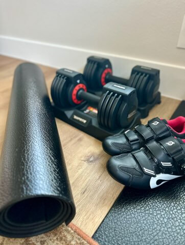 Dedicated home fitness space for your daily workouts.